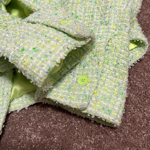 Elie Tahari mint green tweed blazer - Size 8 - Picture 6 of 7